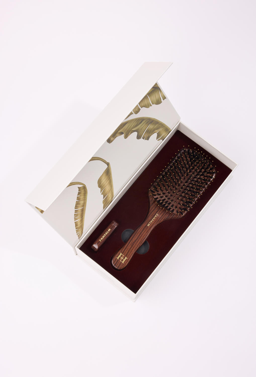 Boar- & Nylon hårbørste, Medium - Glossy Brown